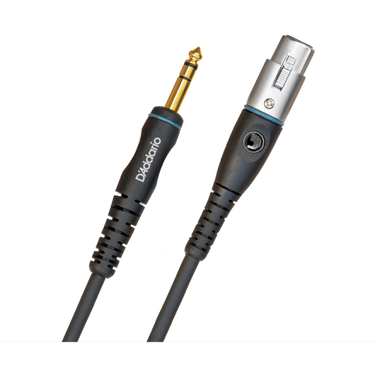 D'Addario Custom Series Microphone Cable – XLR Female to 1/4" – 25 Foot