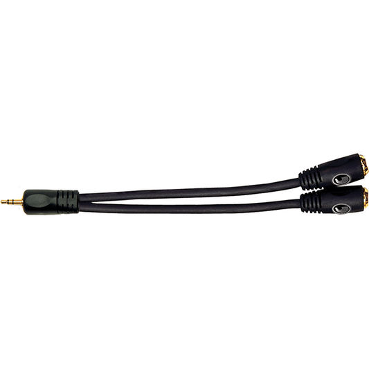 D'Addario 1/8" Male Stereo to Dual 1/8" Female Stereo Adapter