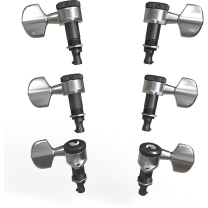 D'Addario Auto-Trim Locking Tuning Machines, 3 + 3 Setup, Chrome