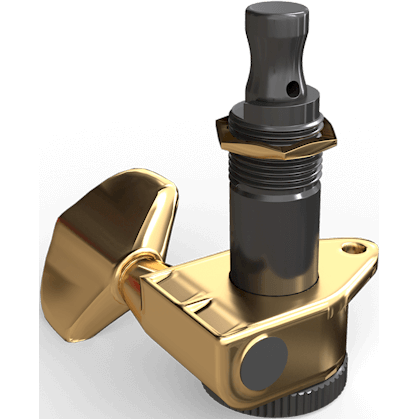 D'Addario Auto-Trim Locking Tuning Machines – 3-a-Side – Gold