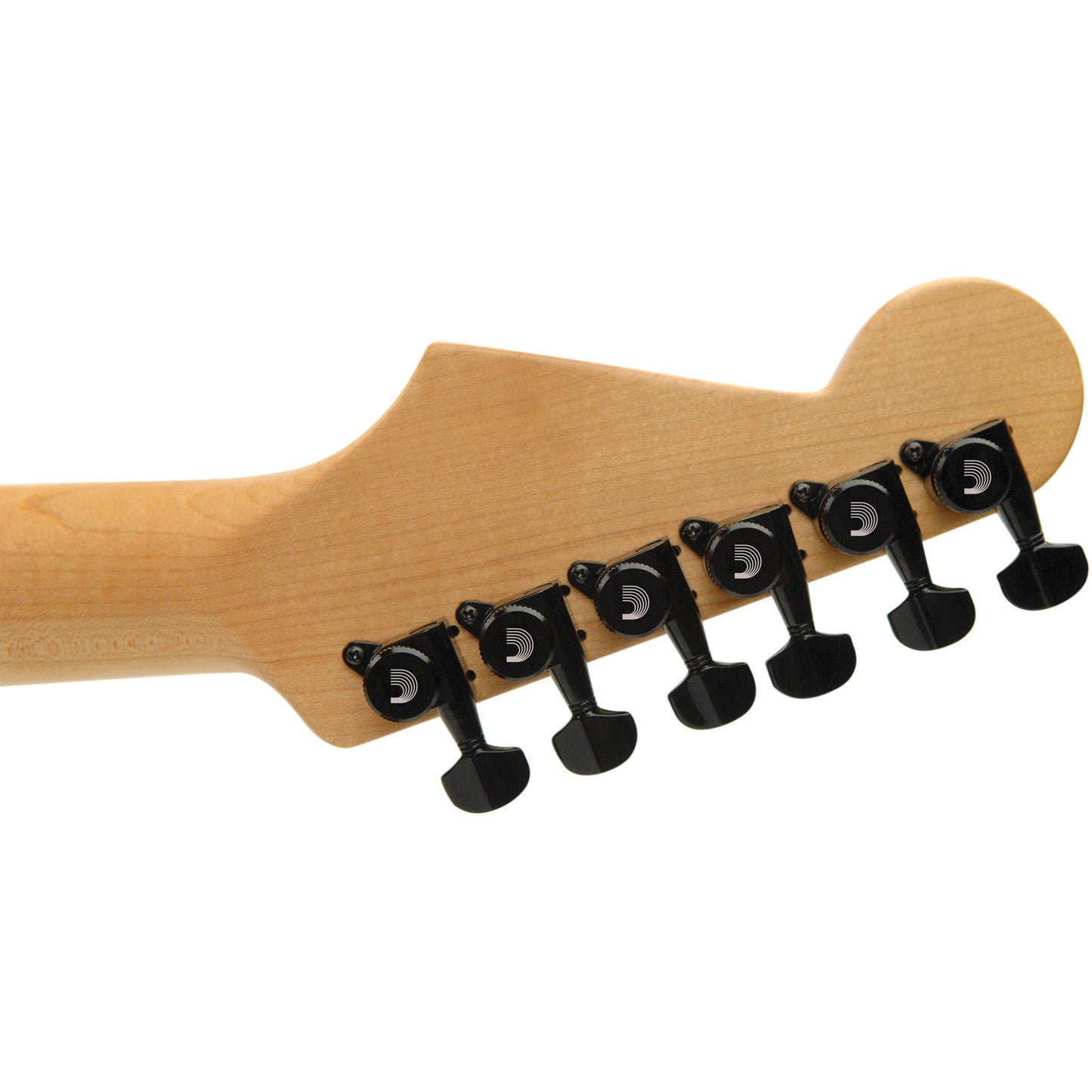 D'Addario Auto-Trim Locking Tuning Machines, 6 In-Line setup, Black