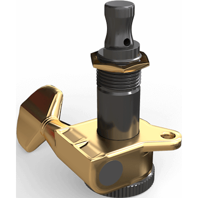 D'Addario Auto-Trim Locking Tuning Machines – 6-In-Line – Gold