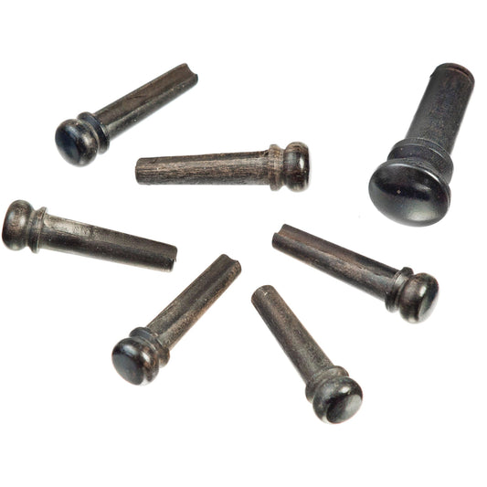 D'Addario Ebony Bridge Pins with End Pin Set, Ebony