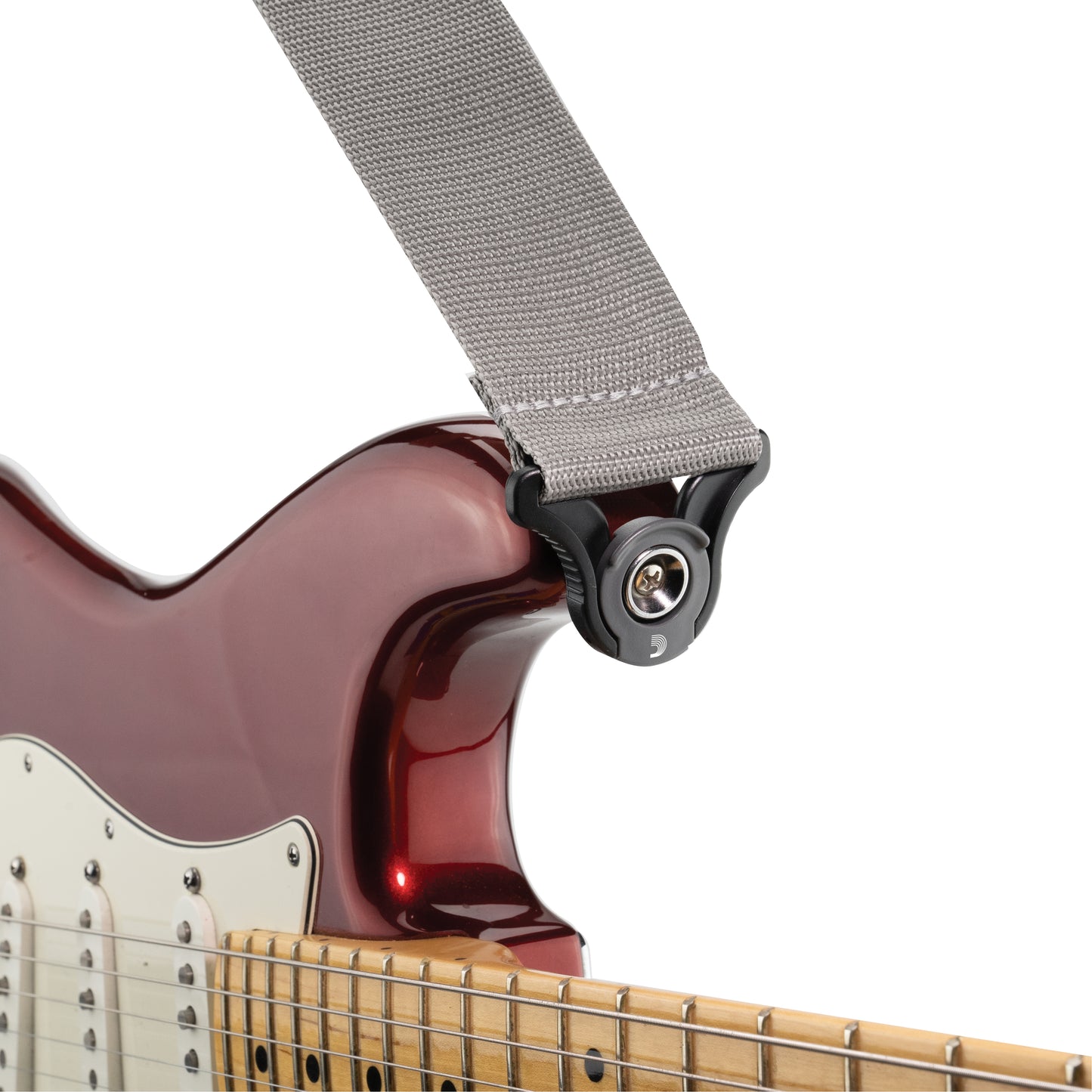 D'Addario Auto Lock Polypro Guitar Strap, Silver