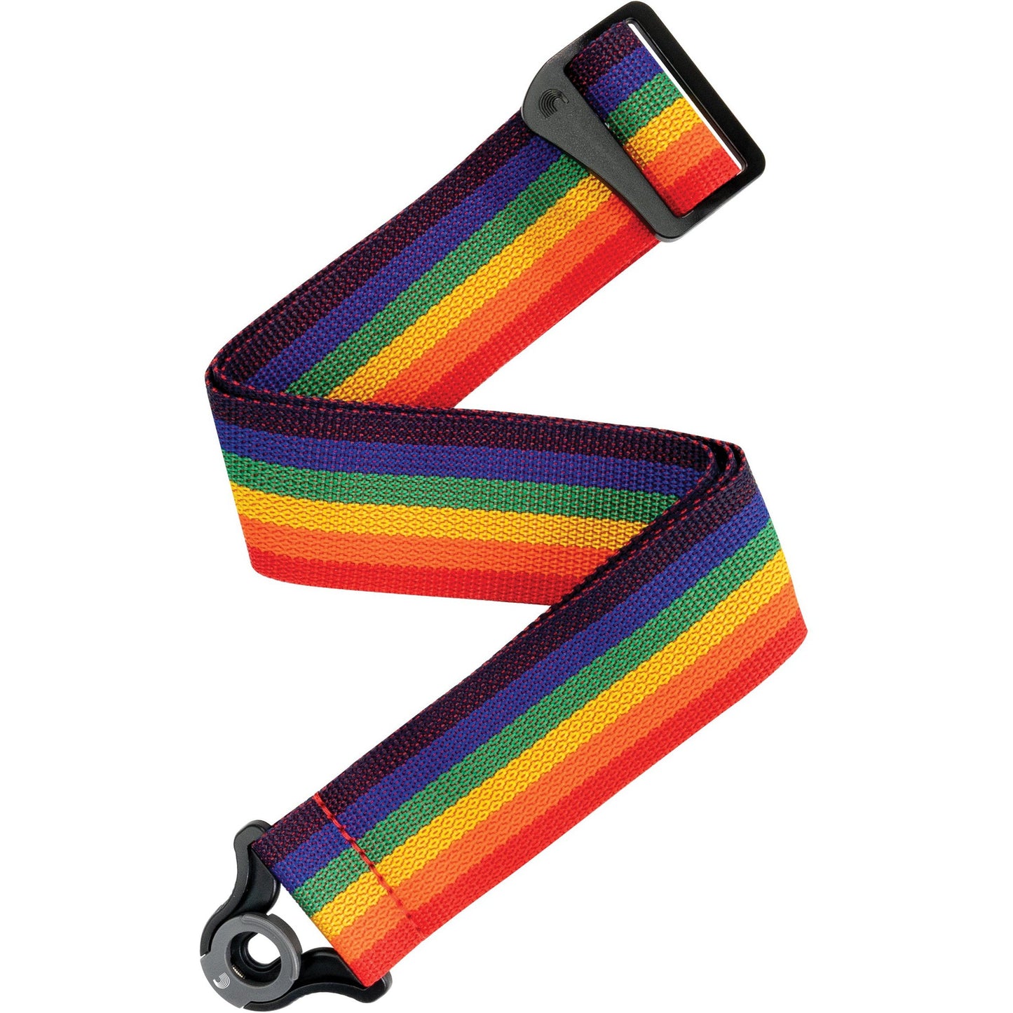 D'Addario Auto Lock Polypro Guitar Strap, Rainbow