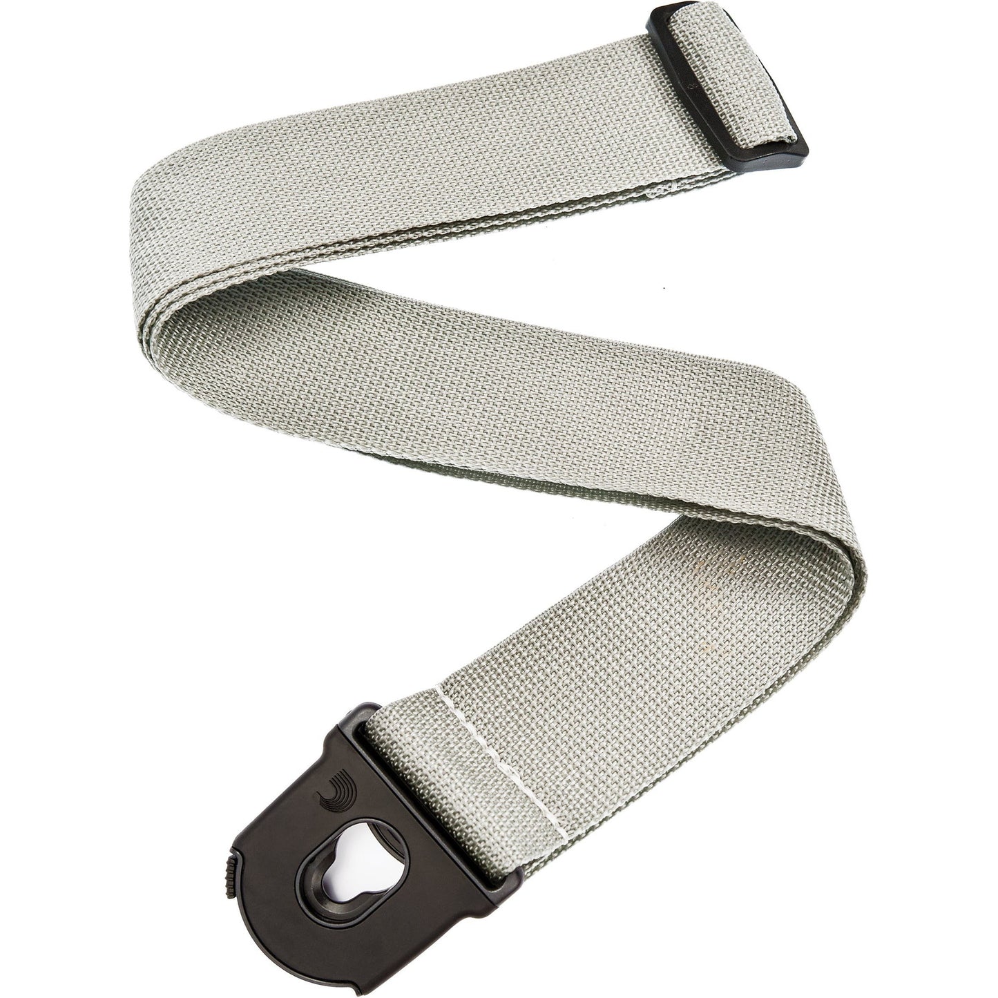 D'Addario Planet Lock Guitar Strap, Polypropylene, Silver