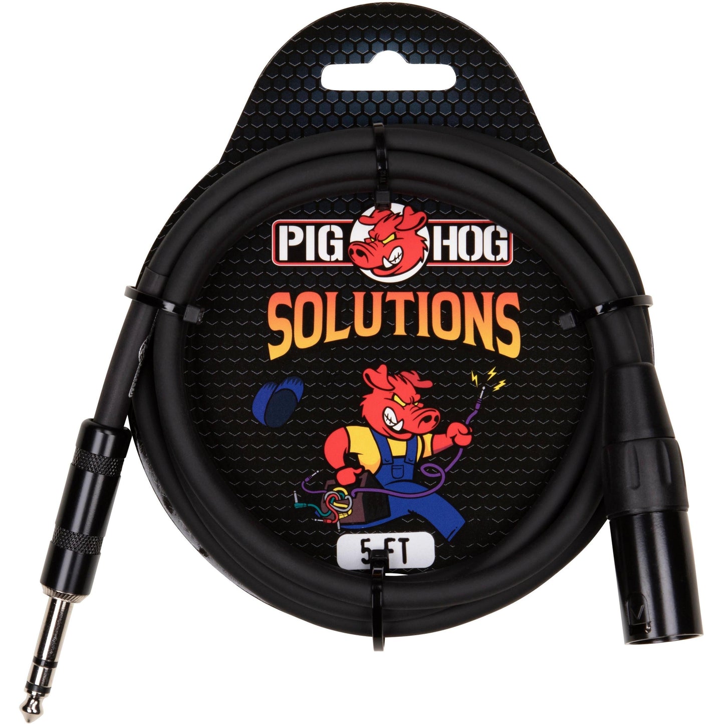 Pig Hog Solutions - 1/4" (Male) TRS to XLR (Male) Balanced Cable - 5 Foot