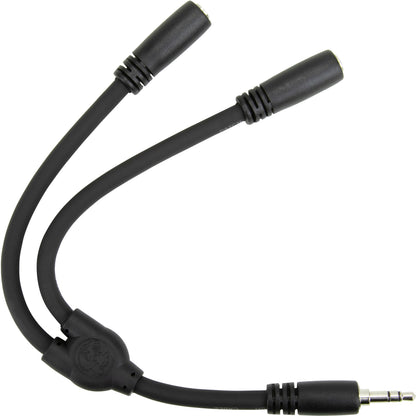 Pig Hog Solutions - Y Cable 3.5mm (Male) TRS to Dual 3.5mm (Female) - 6 Inch