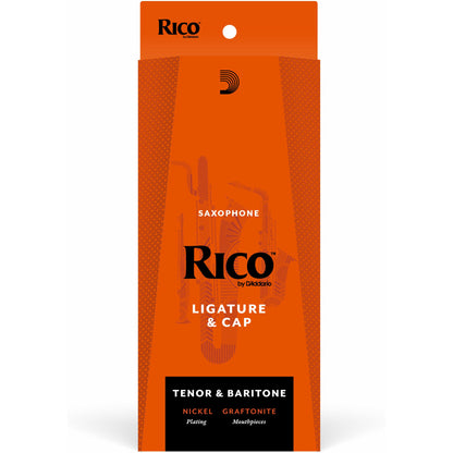 Rico Ligature & Cap, Tenor/Baritone Saxophone (Graftonite/Metalite Mouthpieces), Nickel