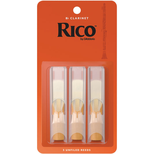 Rico by D'Addario Bb Clarinet Reeds, Strength 3.5, 3-Pack