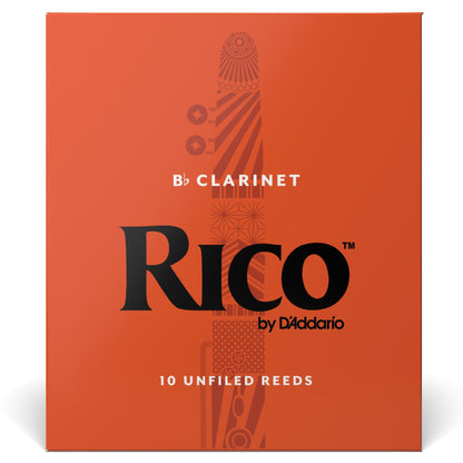 Rico by D'Addario Bb Clarinet Reeds, Strength 3, 10-Pack