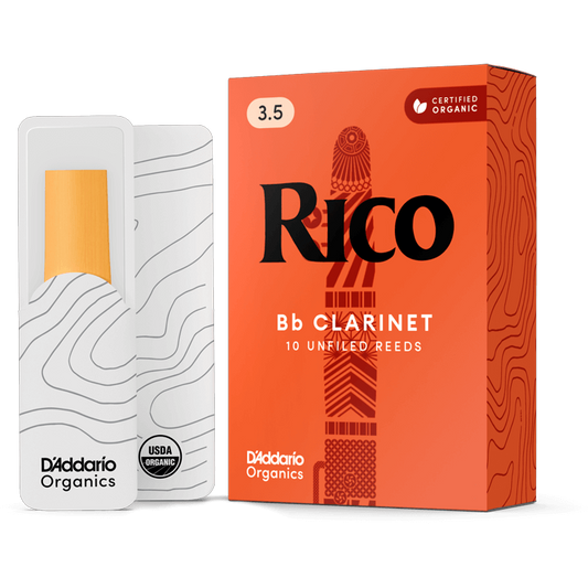 Rico by D'Addario Bb Clarinet Reeds – Strength 3.5 (10 Pack)