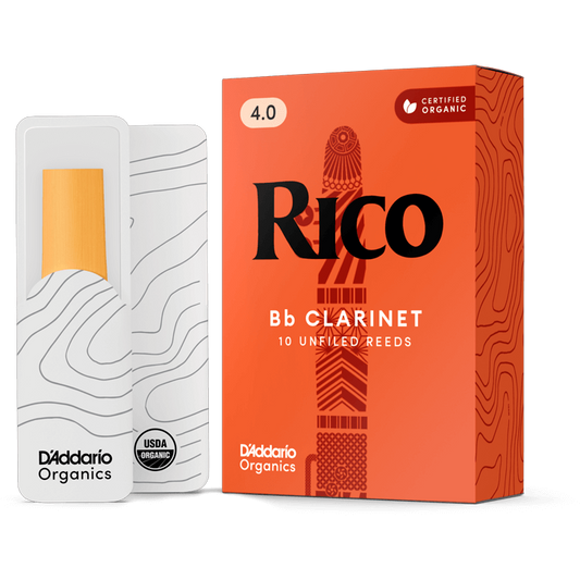 Rico by D'Addario Bb Clarinet Reeds – Strength 4.0 (10 Pack)