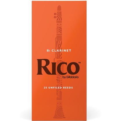 Rico by D'Addario Bb Clarinet Reeds, Strength 1.5, 25-Pack