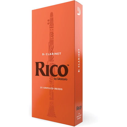 Rico by D'Addario Bb Clarinet Reeds, Strength 1.5, 25-Pack