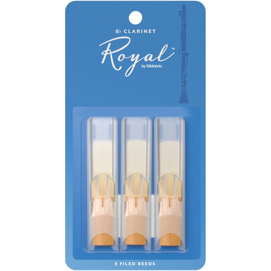 Royal by D'Addario Bb Clarinet Reeds, Strength 1.5, 3-Pack