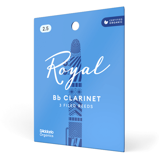 Royal by D'Addario Bb Clarinet Reeds – Strength 2.5 (3 Pack)
