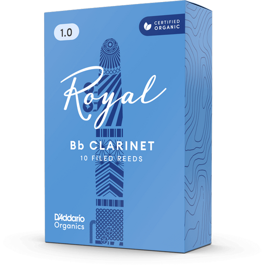 Royal by D'Addario Bb Clarinet Reeds – Strength 1.0 (10 Pack)