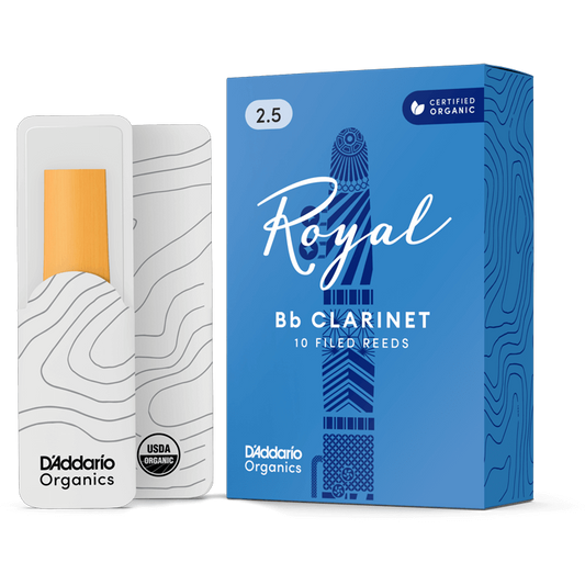Royal by D'Addario Bb Clarinet Reeds – Strength 2.5 (10 Pack)