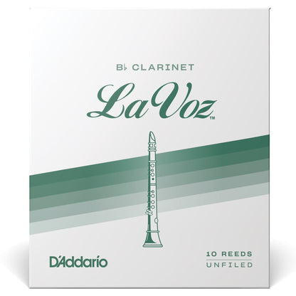 La Voz Bb Clarinet Reeds, Strength Medium, 10 Pack