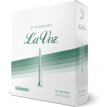 La Voz Bb Clarinet Reeds, Strength Medium-Hard, 10 Pack