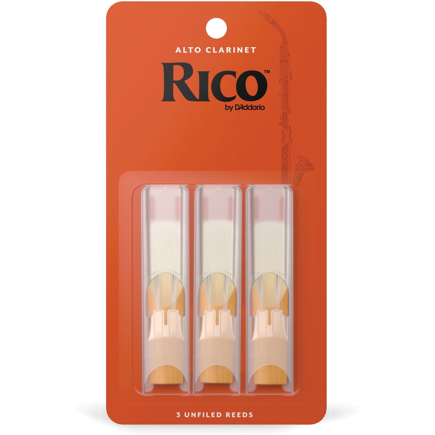 Rico by D'Addario Alto Clarinet Reeds, Strength 2, 3 Pack