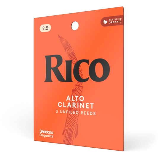 Rico by D'Addario Alto Clarinet Reeds – Strength 2.5 (3 Pack)