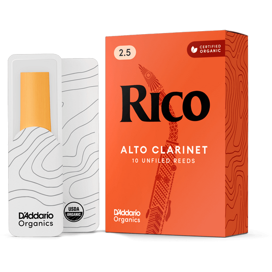 Rico by D'Addario Alto Clarinet Reeds – Strength 2.5 (10 Pack)