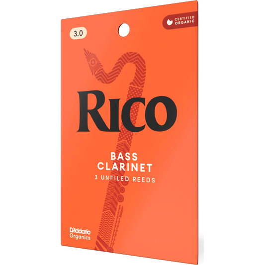 Rico by D'Addario Bass Clarinet Reeds – Strength 3.0 (3 Pack)