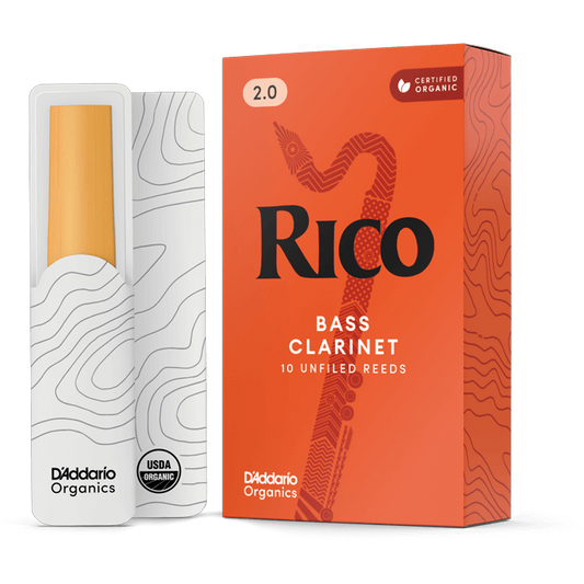 Rico by D'Addario Bass Clarinet Reeds – Strength 2.0 (10 Pack)