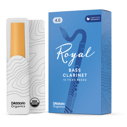 Royal by D'Addario Bass Clarinet Reeds – Strength 4.0 (10 Pack)