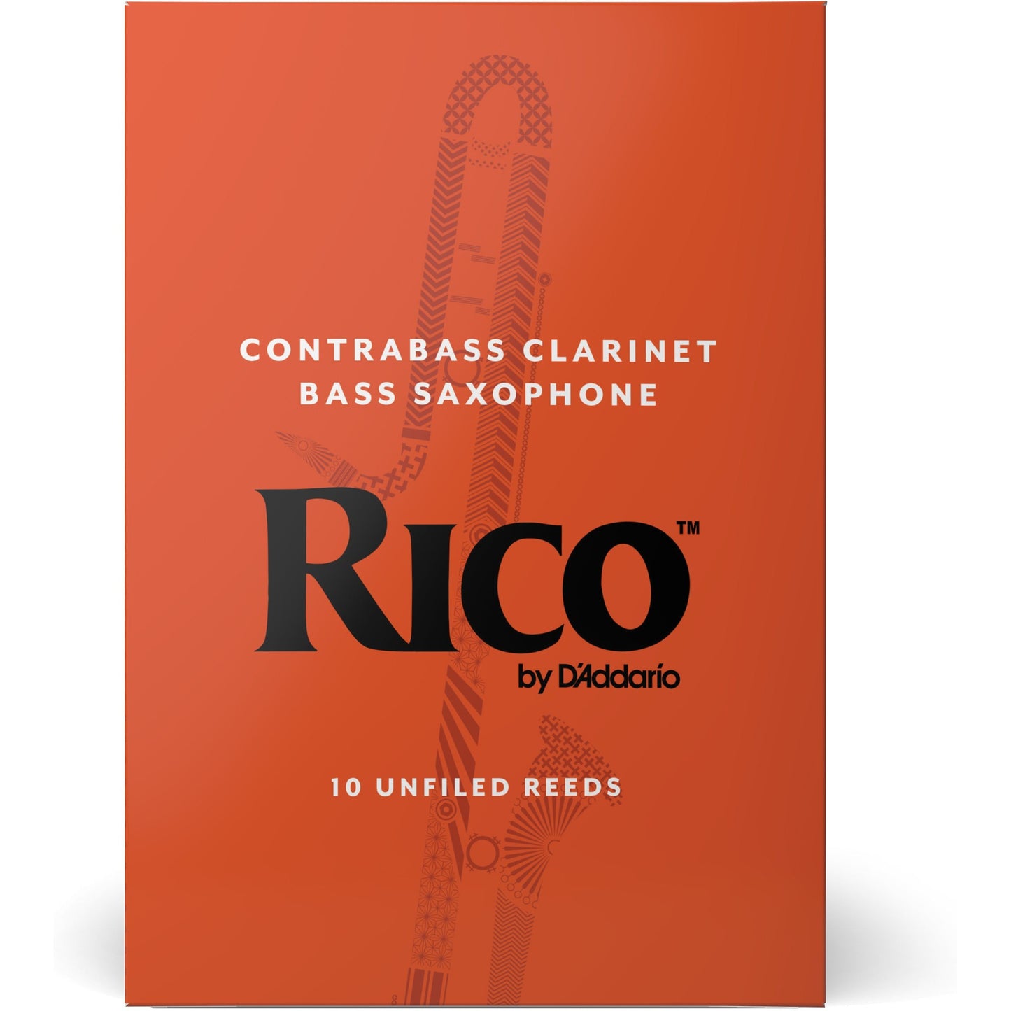 Rico by D'Addario Contra Clarinet/Bass Sax Reeds, Strength 1.5, 10-Pack