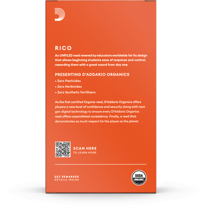 Rico by D'Addario Contra Clarinet/Bass Saxophone Reeds – Strength 3.0 (10 Pack)