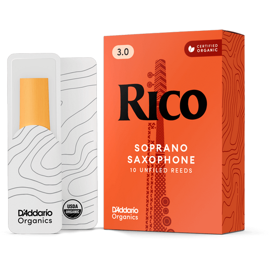 Rico by D'Addario Soprano Saxophone Reeds – Strength 3.0 (10 Pack)