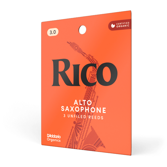 Rico by D'Addario Alto Saxophone Reeds – Strength 3.0 (3 Pack)