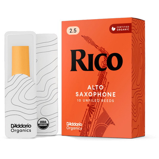 Rico by D'Addario Alto Saxophone Reeds – Strength 2.5 (10 Pack)
