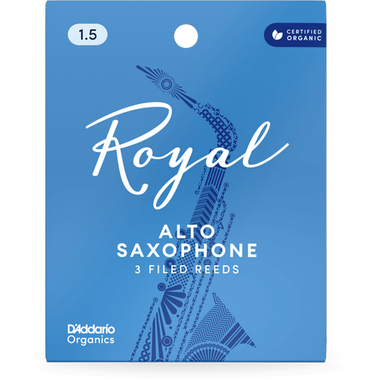Royal by D'Addario Alto Saxophone Reeds – Strength 1.5 (3 Pack)