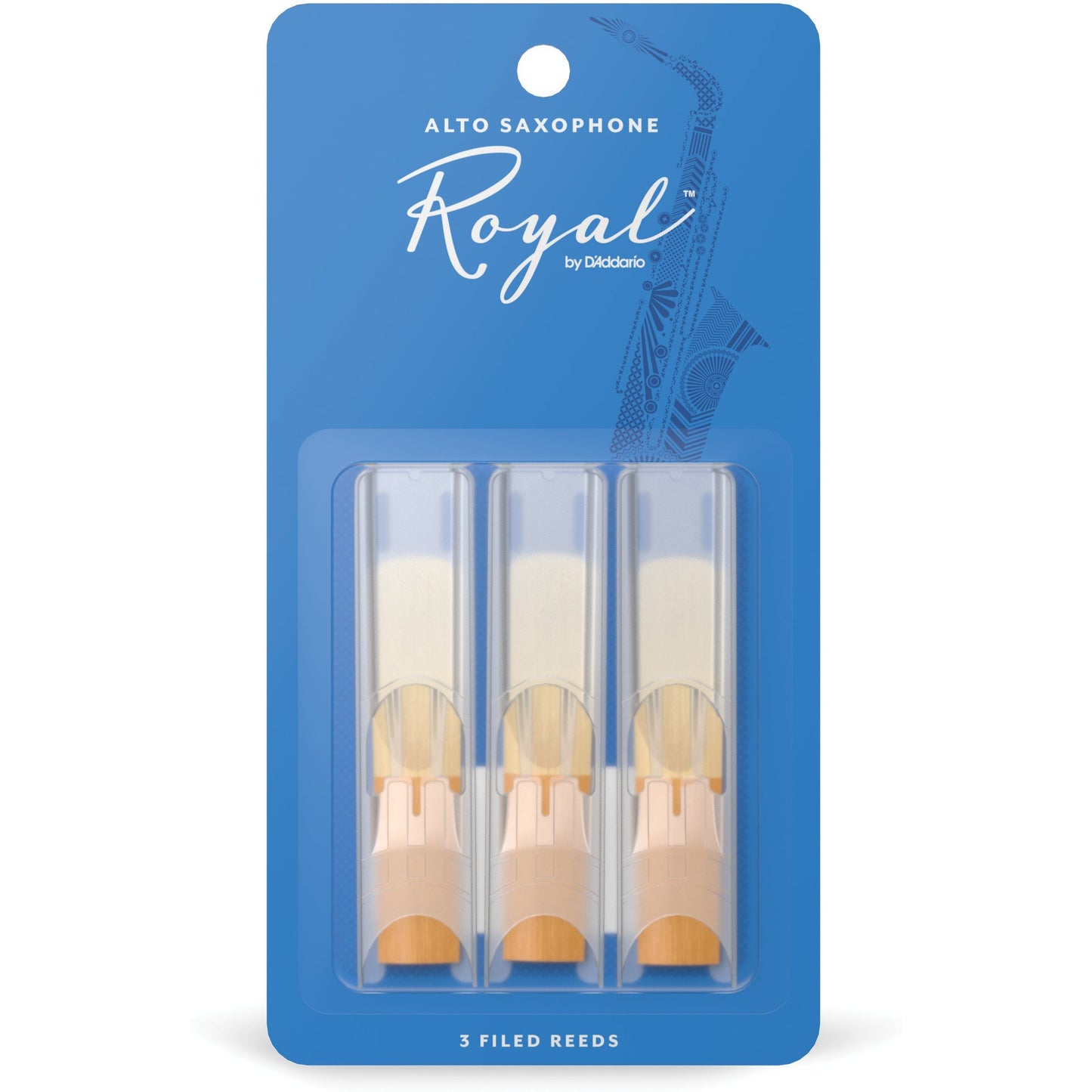 Royal by D'Addario Alto Sax Reeds, Strength 1.5, 3-Pack