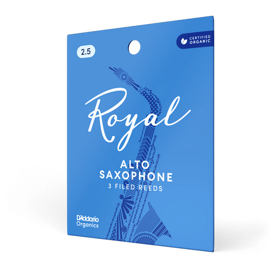 Royal by D'Addario Alto Saxophone Reeds – Strength 2.5 (3 Pack)