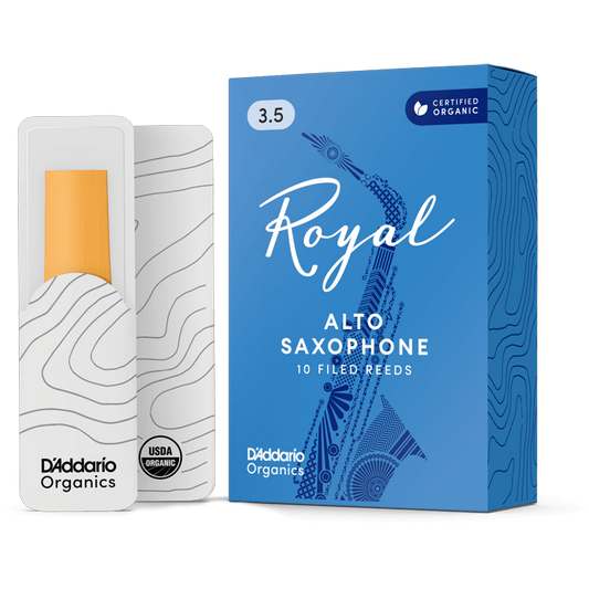 Royal by D'Addario Alto Saxophone Reeds – Strength 3.5 (10 Pack)