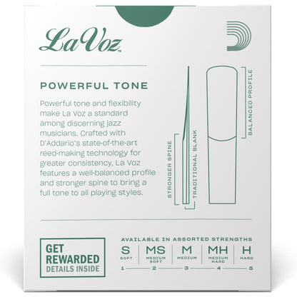 La Voz Alto Saxophone Reeds, Soft, 10 Pack