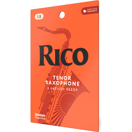 Rico by D'Addario Tenor Saxophone Reeds – Strength 1.5 (3 Pack)