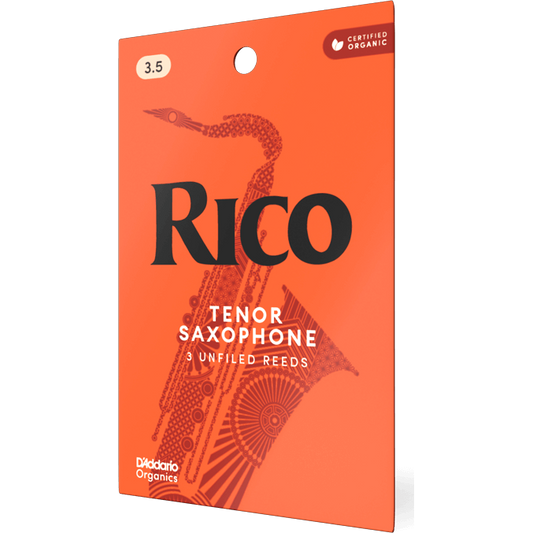 Rico by D'Addario Tenor Saxophone Reeds – Strength 3.5 (3 Pack)
