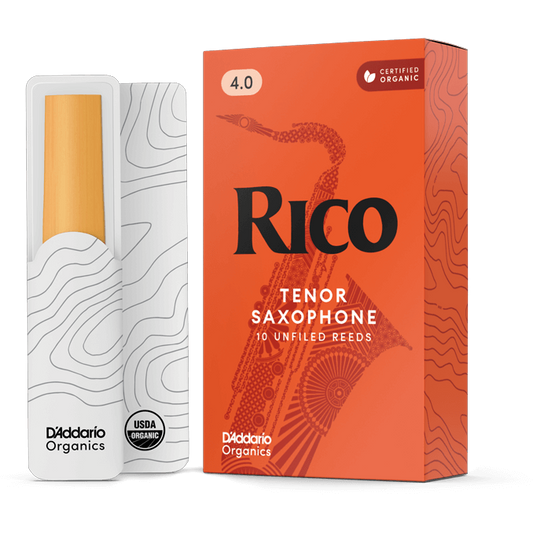 Rico by D'Addario Tenor Saxophone Reeds – Strength 4.0 (10 Pack)
