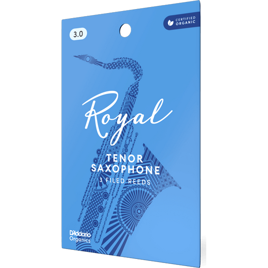 Royal by D'Addario Tenor Saxophone Reeds – Strength 3.0 (3 Pack)