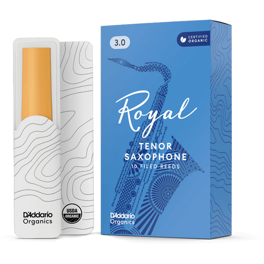 Royal by D'Addario Tenor Saxophone Reeds – Strength 3.0 (10 Pack)
