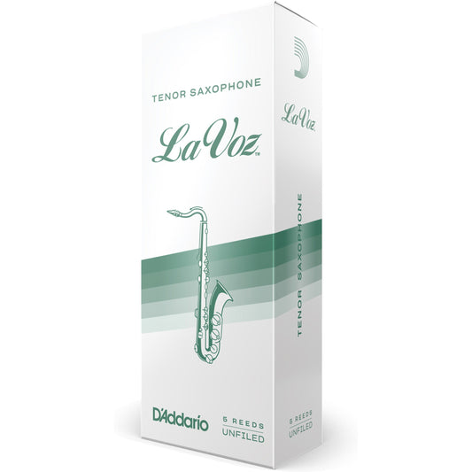 La Voz Tenor Saxophone Reeds, Medium Hard, 5 Pack