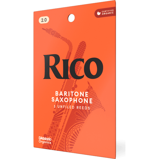 Rico by D'Addario Baritone Saxophone Reeds – Strength 2.0 (3 Pack)
