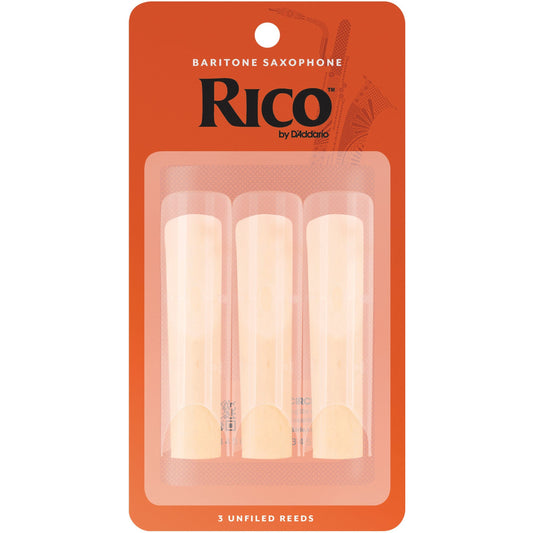 Rico by D'Addario Baritone Sax Reeds, Strength 3, 3-Pack