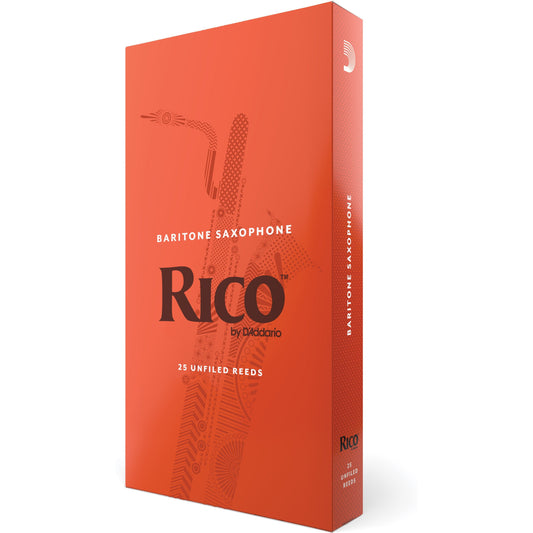 Rico by D'Addario Baritone Sax Reeds, Strength 2, 25-Pack